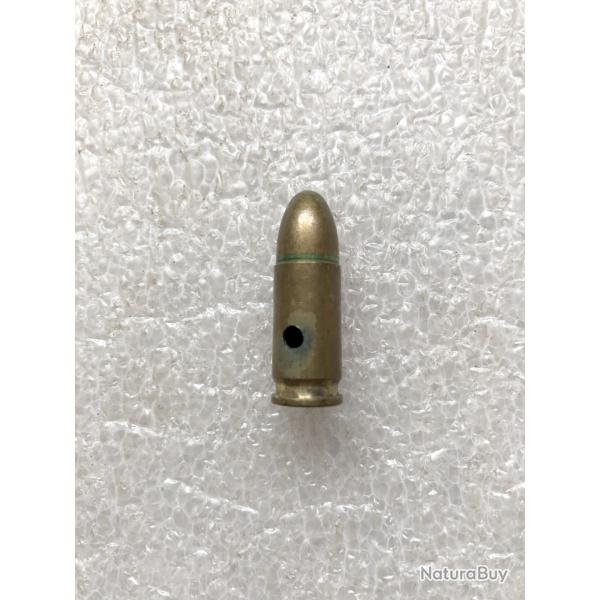 Cartouche 9mm franaise neutralise, date 1er trimestre de 1955, joint amorce vert (M. 90LE)