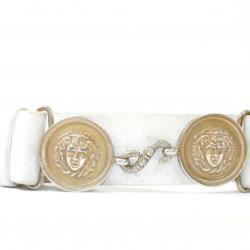 Ceinturon garde républicaine modèle 1931 en cuir buffle blanc, boucle plaques méduse. France WW2