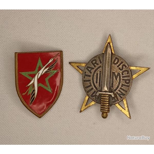 Insignes 2me Division d'Infanterie au MAROC AFN