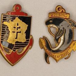 Insignes du 21ème Régiment d'Infanterie Colonial Indo