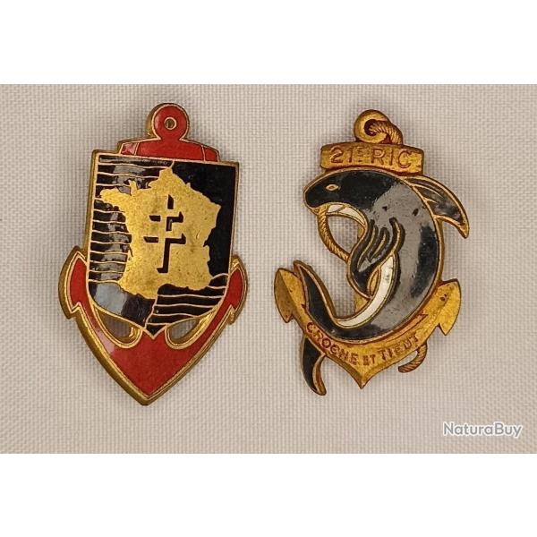 Insignes du 21me Rgiment d'Infanterie Colonial Indo