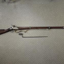 fusil réglementaire 1822 T Bis de la manufacture royale de Maubeuge + bretelle + sa baïonnette