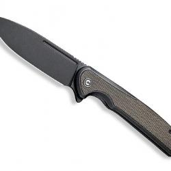 COUTEAU CIVIVI VOLTAIC MICARTA VERT FONCE BLACKWASH