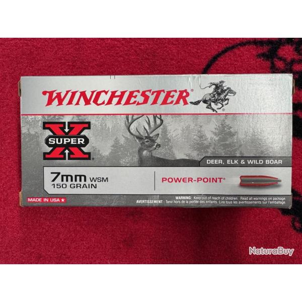 Winchester 7mm WSM Power Point 150 grs