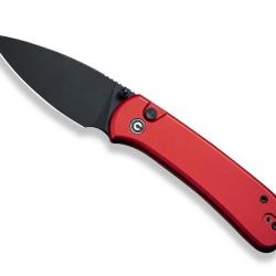 COUTEAU CIVIVI QUBIT ALUMINIUM ROUGE BLACKWASH