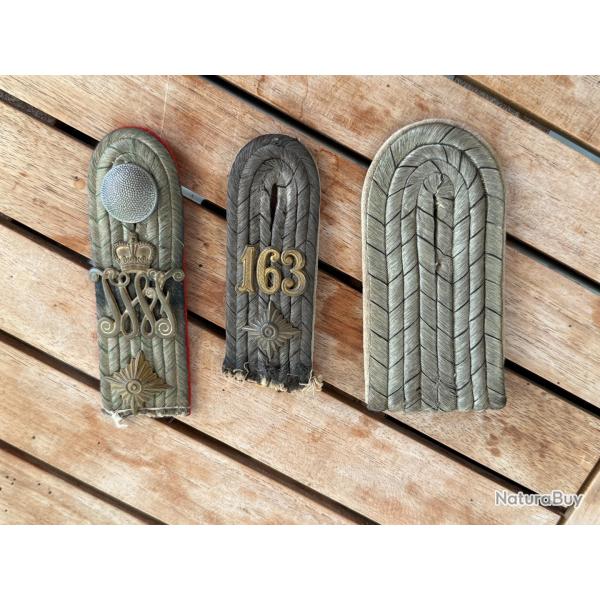 Lot de 3 pattes d paule ancienne
