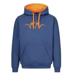 Sweat à capuche Blaser Herren Hoody bleu logo orange