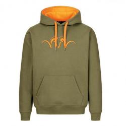 Sweat à capuche Blaser Herren Hoody vert logo orange