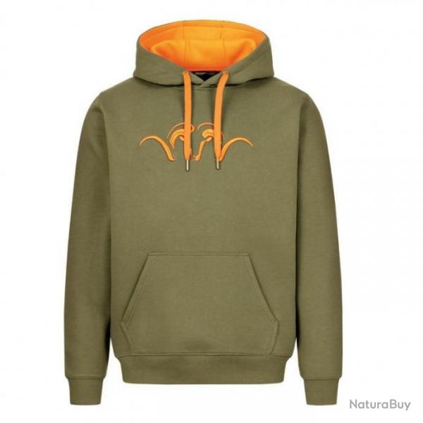 Sweat  capuche Blaser Herren Hoody vert logo orange