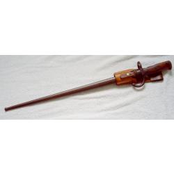 Baïonnette L Deny Paris 1879 avec  fourreau métal et Gousset cuir