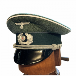 Casquette Visor Cap Officier Wehrmacht - Schirmmütze Feldgrau 1935 - 1945 57