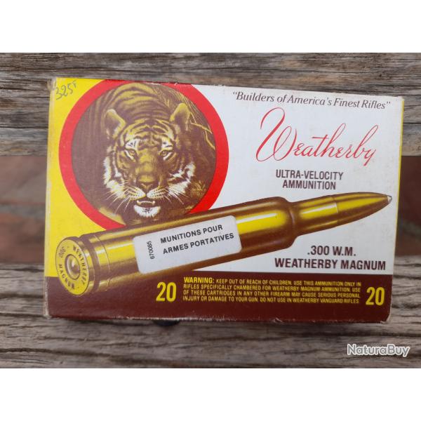 Cartouches 300 Weatherby magnum 220 gr