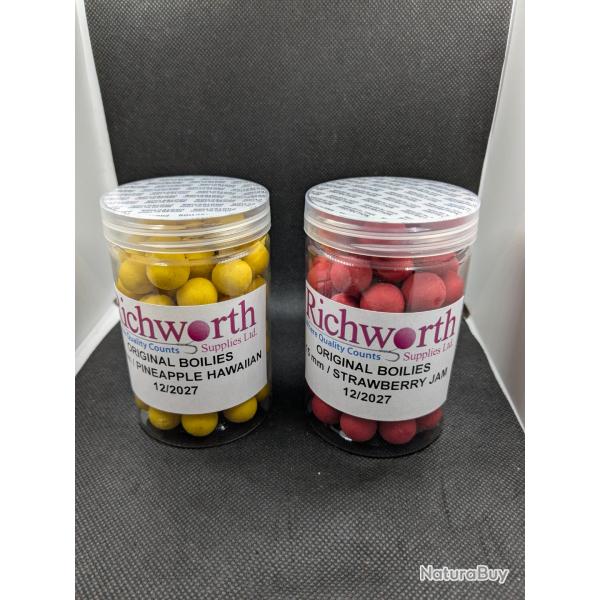 RICHWORTH,original BOILIES reconditionn en bote (Gros carton)+Dip booster offert pro elite baits .