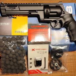 Pack revolver Umarex T4E TR68 16 joules + laser