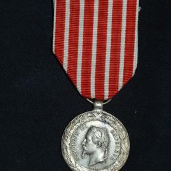 MEDAILLE CAMPAGNE D'ITALIE 1859-MODULE ARGENT SIGNE BARRE- SECOND EMPIRE-NAPOLEON III