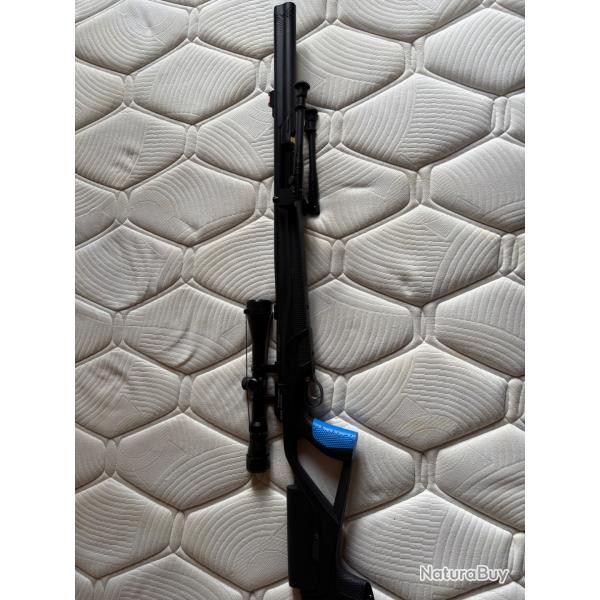 Pack Stoeger PCP XM1 S4 Suppressor avec lunette , bipied , 1 chargeur et pompes (19.9 joules)