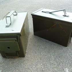 boite metal - caisse à munition - lot de x2