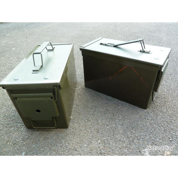 boite metal - caisse  munition - lot de x2