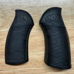 PAIRE DE PLAQUETTES REVOLVER EXCELSIOR , SJ&D (SIMONIS -JANSSEN ET DUMOULIN)