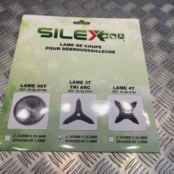Lame silex 3 dents tri arc debroussailleuse diam 300 mm Alésage 25,4 mm epaisseur 3 mm neuf