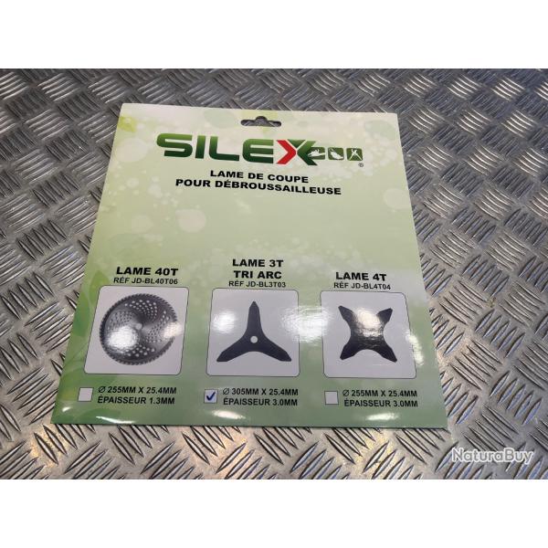 Lame silex 3 dents tri arc debroussailleuse diam 300 mm Alsage 25,4 mm epaisseur 3 mm neuf
