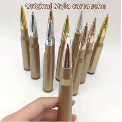 Lot de 3 Stylos à Bille Rétro fidèle reproduction  de cartouche  de fusil Idée cadeau