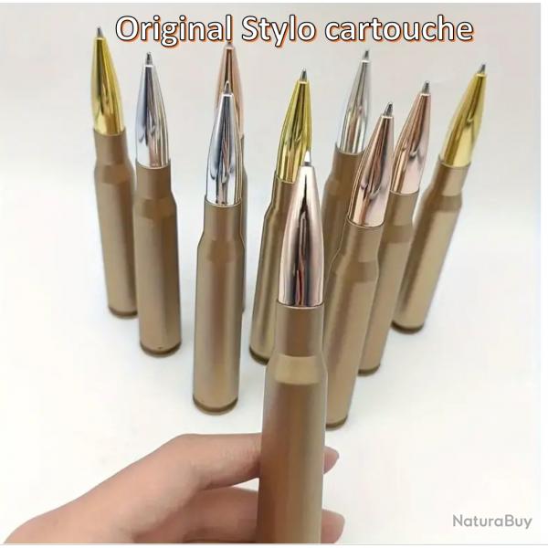 Lot de 3 Stylos  Bille Rtro fidle reproduction  de cartouche  de fusil Ide cadeau