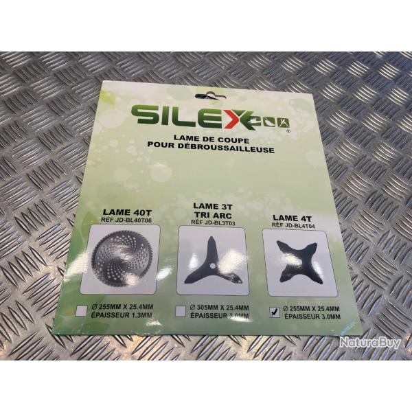 Lame silex 4 dents debroussailleuse diam 255 mm Alsage 25,4 mm epaisseur 3 mm neuf