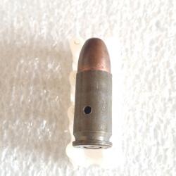 Cartouche neutralisée 9mm française étui kaki fer datée 1956 (M. 9ITA)