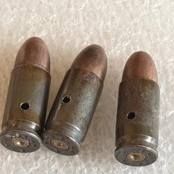Cartouche 9mm française neutralisée étui kaki fer datée 3ème trimestre 1964 (M. 9ITA.FI)