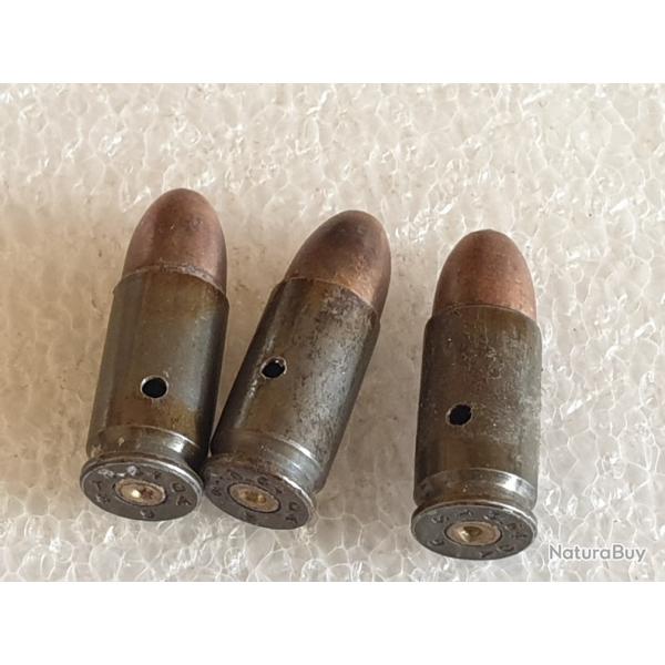 Cartouche 9mm franaise neutralise tui kaki fer date 3me trimestre 1964 (M. 9ITA.FI)