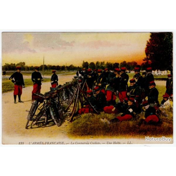 CPA -  Militara - L' Arme Franaise - La Compagnie Cycliste - Une Halte N1218
