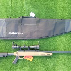 PACK5 Carabine PCP Snowpeak M30C 5,5 mm 19,9 J.+ lunette 4-16 x 40AO + Sac Transport + Kit puissan