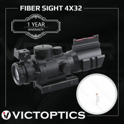 Victoptics C1 Fiber Sight 4x32 Prism Riflescope LIVRAISON GRATUITE !!