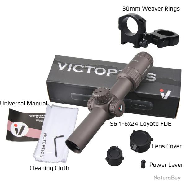 VictOptics S6 1-6x24 LPVO Coyote FDE -**OPSL23  LIVRAISON GRATUITE !!