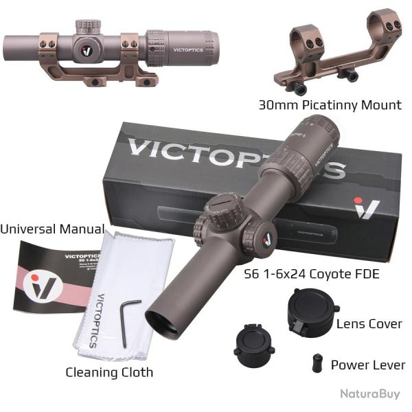 VictOptics S6 1-6x24 LPVO Coyote FDE -**OPSL23 XASR-3035  LIVRAISON GRATUITE !!