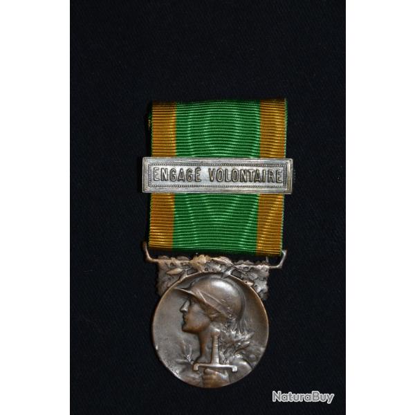 MEDAILLE COMMEMORATIVE-MORLON-GUERRE 1914/1918-ENGAGE VOLONTAIRE-(JEAN GATTY)