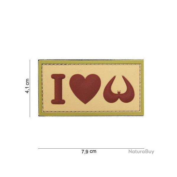 Patch 3D PVC I love Boobies (101 Inc) Dsert