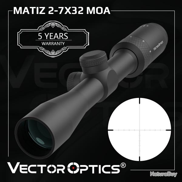 Vector Optics-Lunette de vise Dia, lunette de chasse, 2-7x32, 25.4mm - SCOM-33 LIVRAISON GRATUITE !