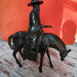 Bronze chinois homme à cheval