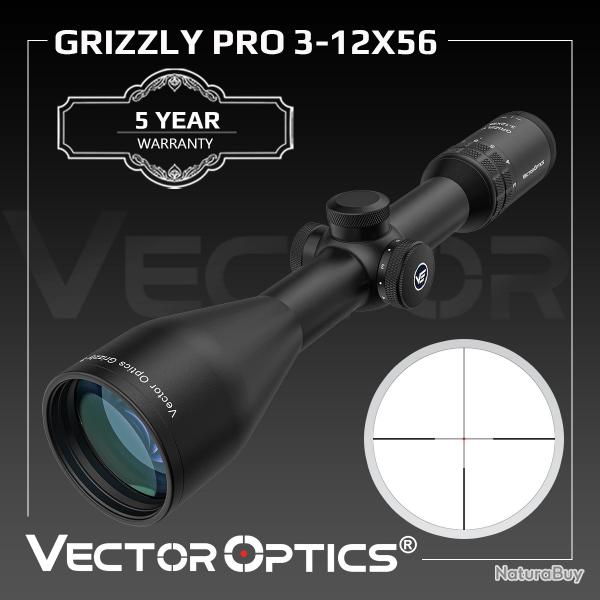 Vector Optics-Lunette de vise professionnelle Grizzly Pro, 3-12X56I