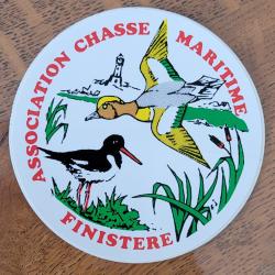 Autocollant chasse, gibier d'eau, association finistere
