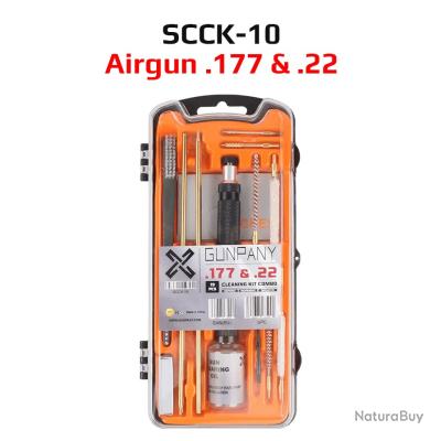 Kit De Brosses De Nettoyage Pour Canon De Pistolet à Air .177 & .22 - Entretien Airgun