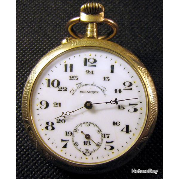 Montre de poche Antique = Besanon = La Reine des montres, Pocket Watch 1800's ouvriers