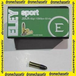 lot de 500 cartouches Eley Sport 22LR, 40 grains, Round Nose