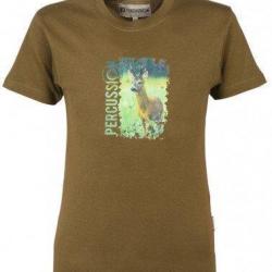 Tee shirt enfant kaki brocard PERCUSSION