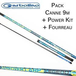 Pack coup Carpe Garbolino Game Over Carp Legend 9M00 + Mini rallonge + Power kit + Fourreau Canne se