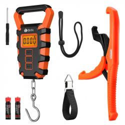 BALANCE DE PÊCHE JUSQU'À 50KG PRÉCISION 15g + ACCESSOIRES - ORANGE - LIVRAISON GRATUITE