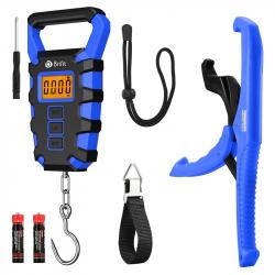 BALANCE DE PÊCHE JUSQU'À 50KG PRÉCISION 15g + ACCESSOIRES - BLEU - LIVRAISON GRATUITE