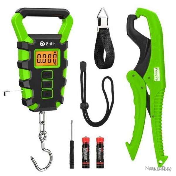 BALANCE DE PCHE -de 15kg  50kg + ACCESSOIRES - VERT - LIVRAISON GRATUITE